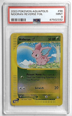 V1017: 2003: NIDORAN-REVERSE FOIL: 96/147: AQUAPOLIS: PSA 9: MINT: 87502332